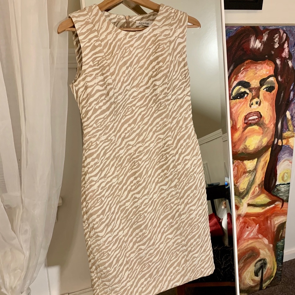 Calvin Klein Neutral But Never Dull Dress
